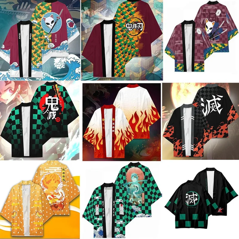Demon Slayer Haori - Кардиган «Убийцы демонов», мужская одежда японского