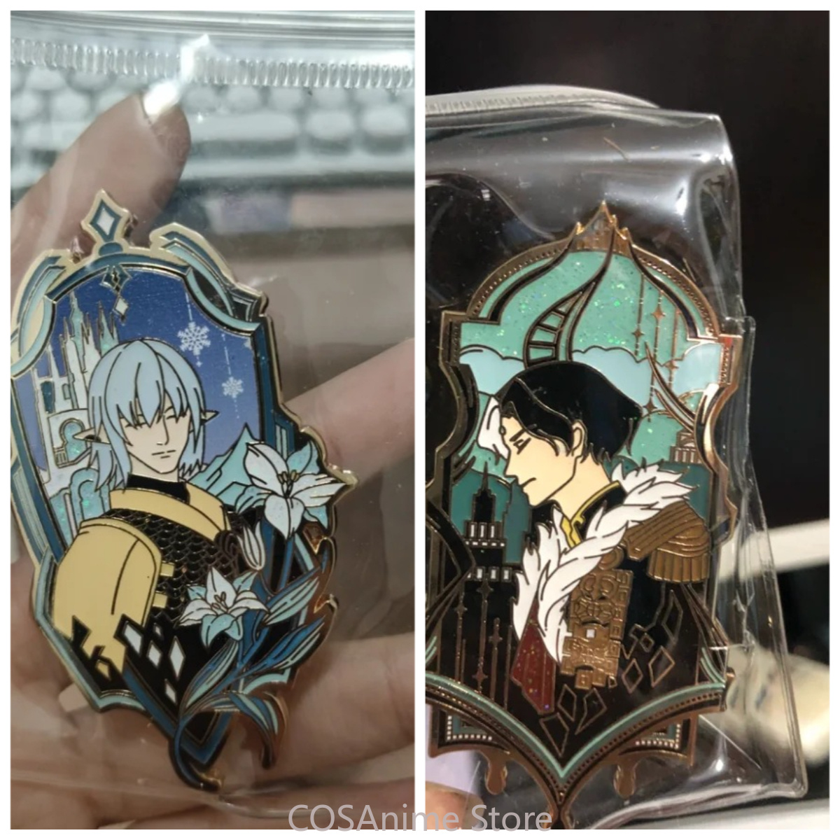 Zenos Anime Cosplay - Металлический значок-брошь Haurchefant Greystone Zenos Crystal