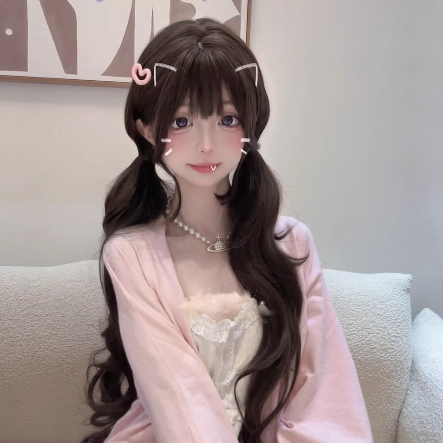 Синтетический длинный волнисты – обзор и цена Anime Cosplay Girl Photo
