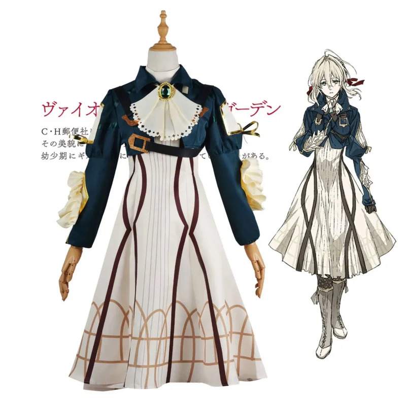 Аниме Косплей Фиолетовый Эверг – обзор и цена Violet Evergarden Dress