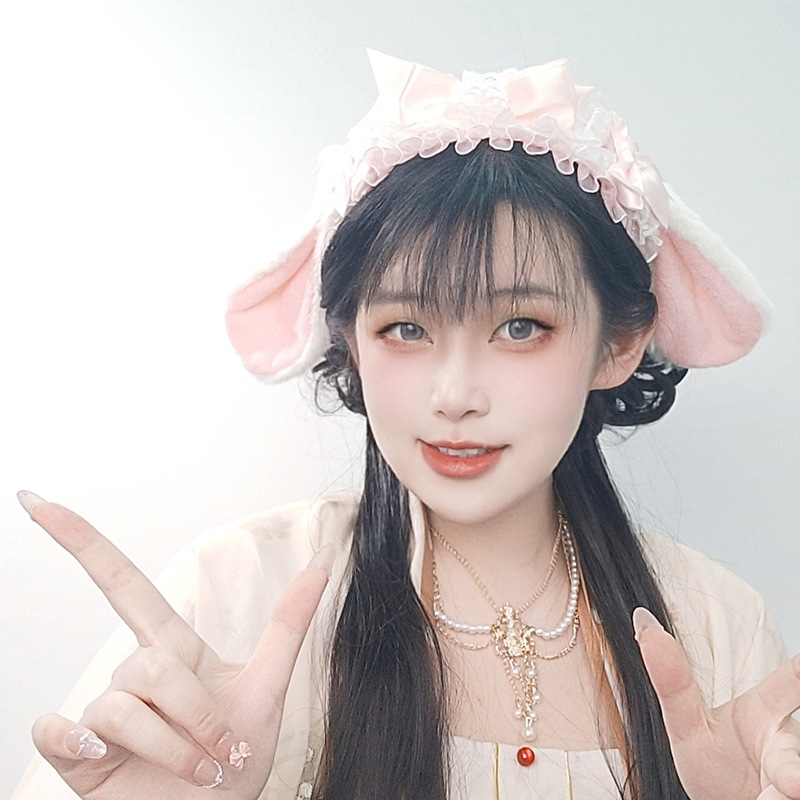 Повязка на голову с заячьими у – обзор и цена Anime Cosplay Girl Photo